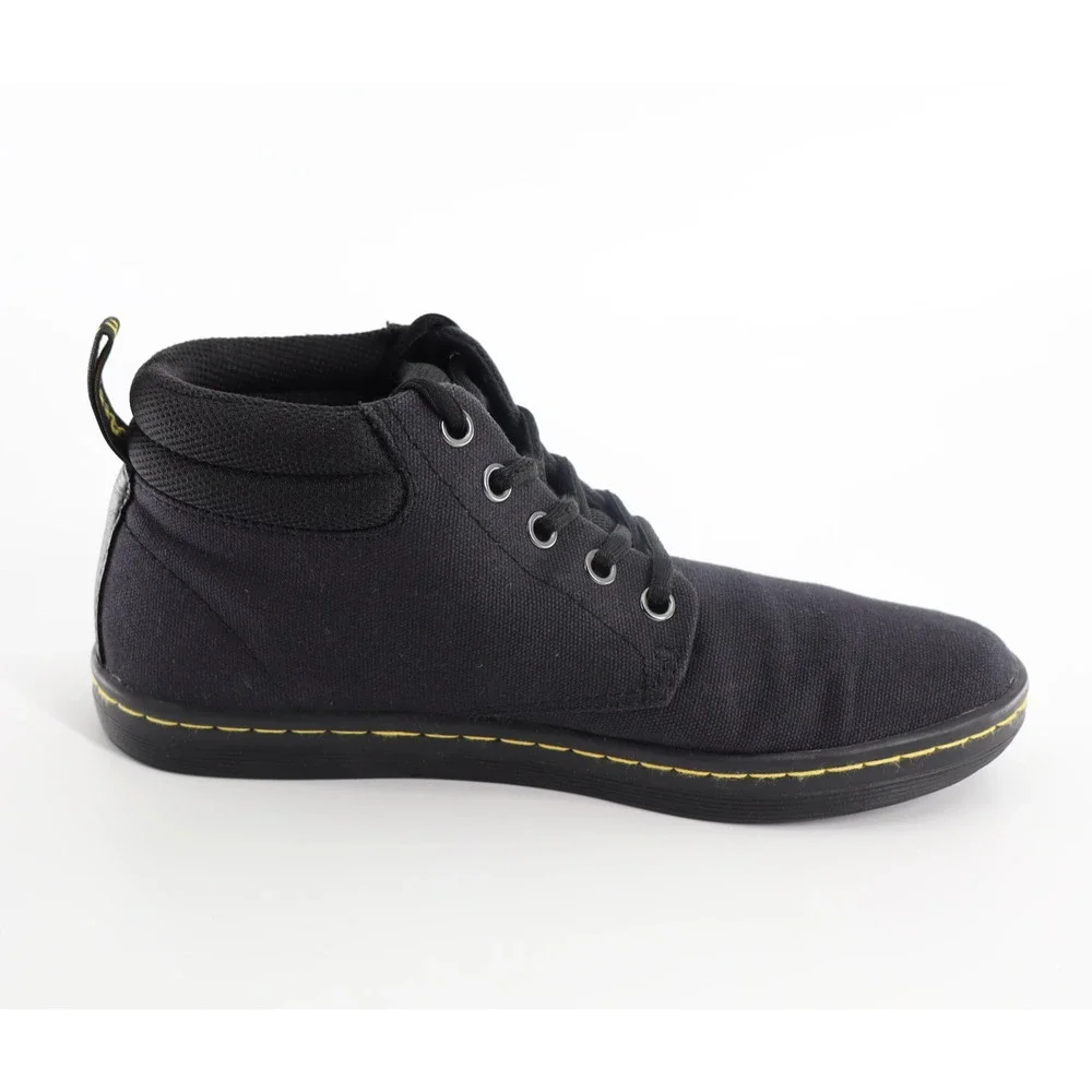 Dr. Martens Belmont Boots Women's Sz 7 Black Canvas Ankle Chukka Lace Up Y2K